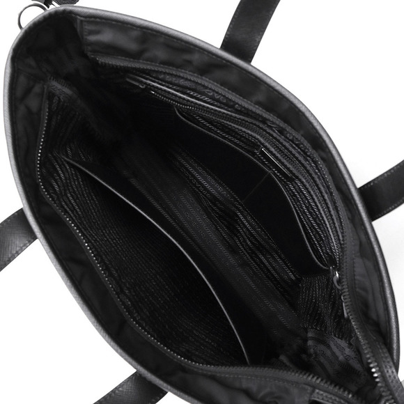 Prada Handbag Crossbody Tessuto Nylon Saffiano Leather Black - Picture 2 of 9